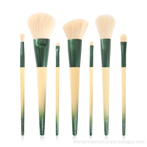 Merrynice new arrival private label 7Pcs bamboo makeup brush set high quality makeup brushes